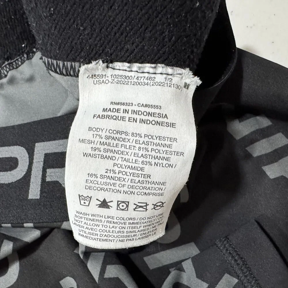 Nike Pro Compression Shorts Small Black Gray Logo Athletic Training FB6457-010